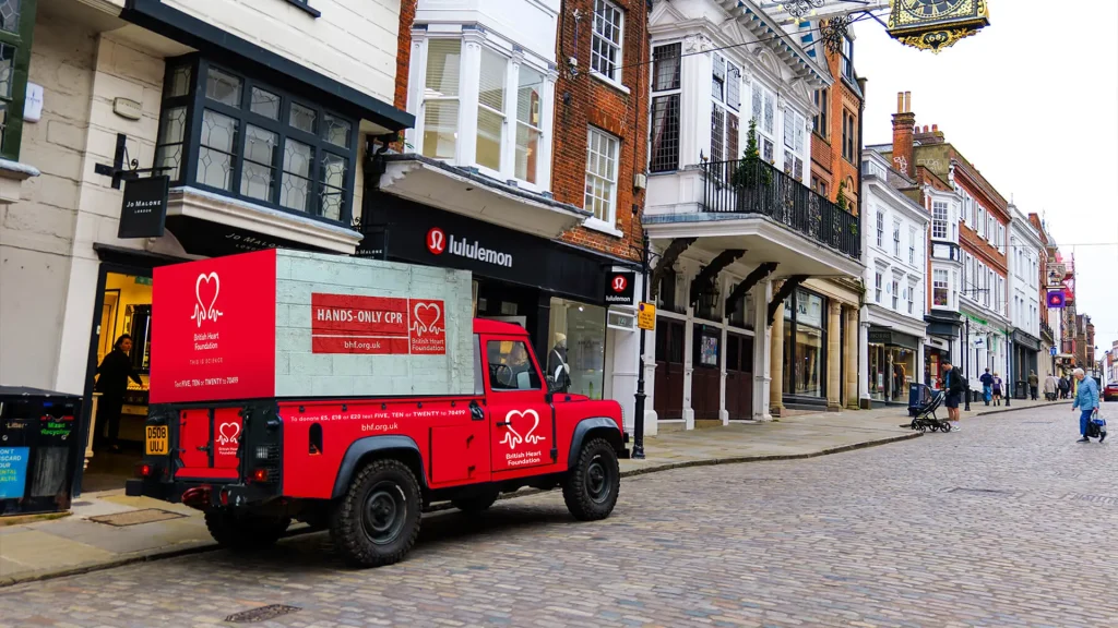 EV Ad Rover on the street