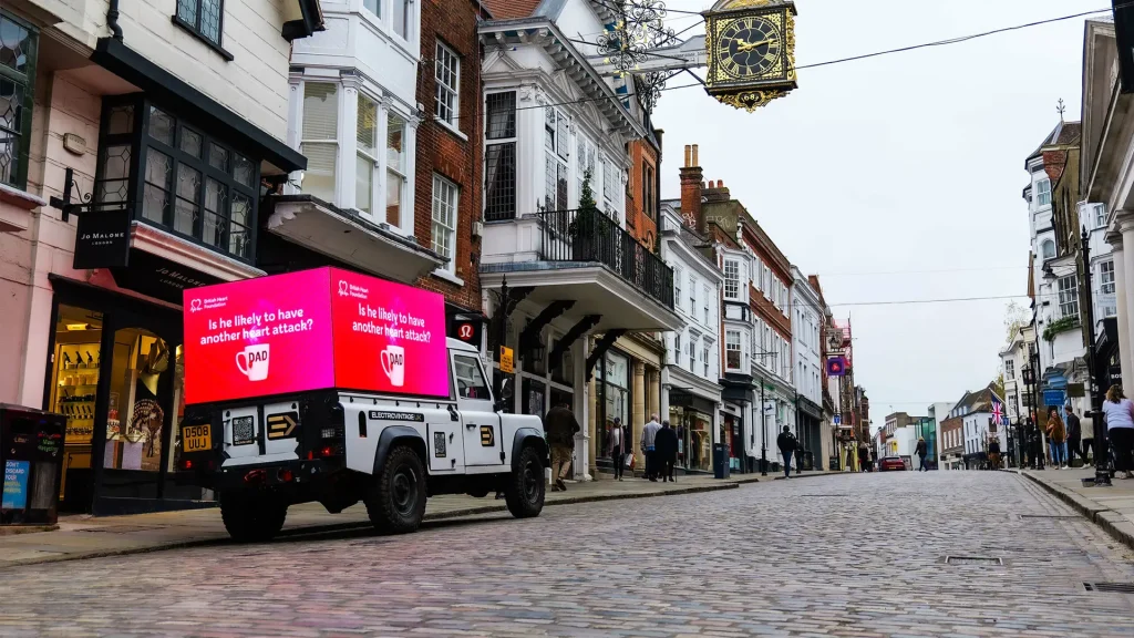 EV Ad Rover on the street
